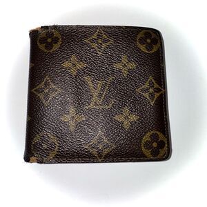 LV Louis Vuitton Monogram Bi-Fold Portefeuille Marco Men’s Wallet CA1903